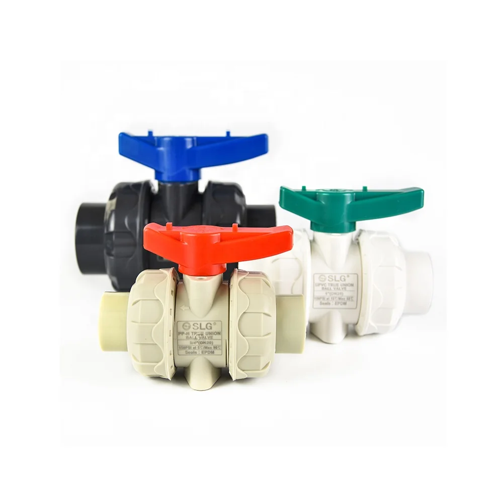 High quality double pvc true union brass ball valve