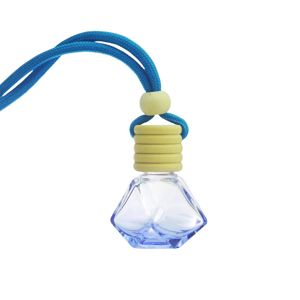 Wholesale Mini 8ml  Clear Car Fragrance Diffuser Empty Glass Air Freshener Hanging Car Perfume Bottle