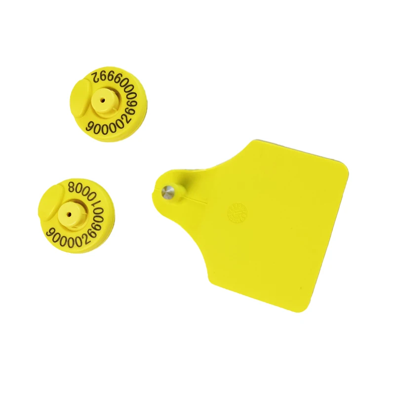 Animal Ear Tags Plastic Pig Ear Tagger Identification Marker Customizable Logo Number Cattle Ear Tag With RFID chip