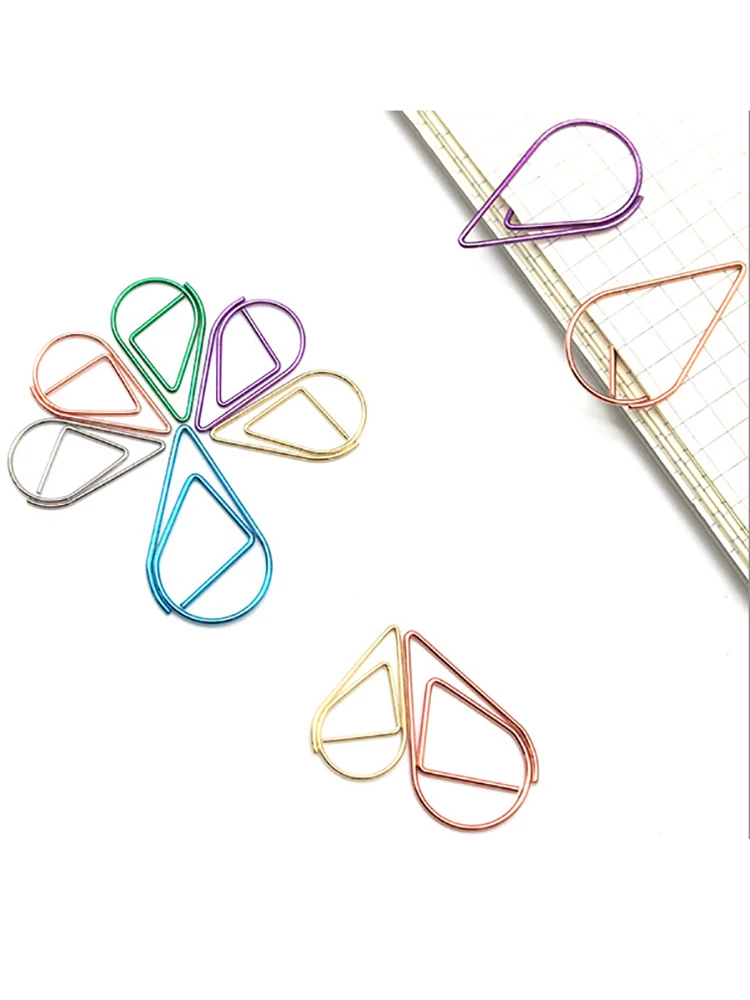 High Quality Funny Creative Drop Shaped Paper Clip Office School Supplies