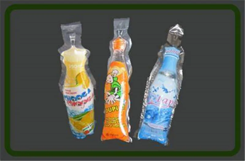 Custom printed Plastic Bottle Shaped Pouch/250ml Bottle Shape Water Pouch/Soft drink spout pouch