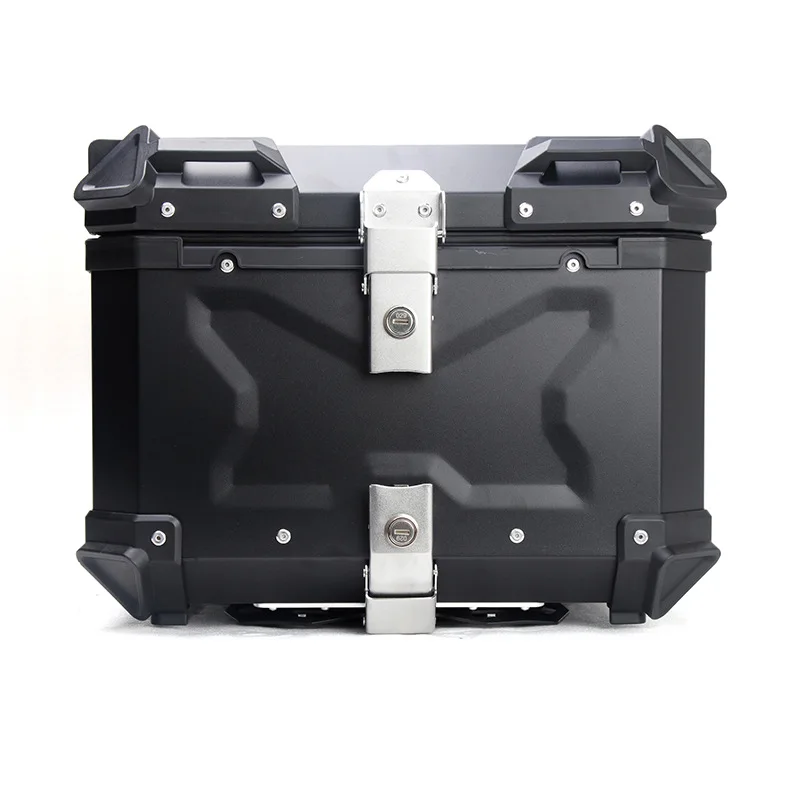 Motorcycle Aluminum Alloy Top Box 45L 55L65L 80L Embossed X Style Trunk Trunk Storage Tailbox