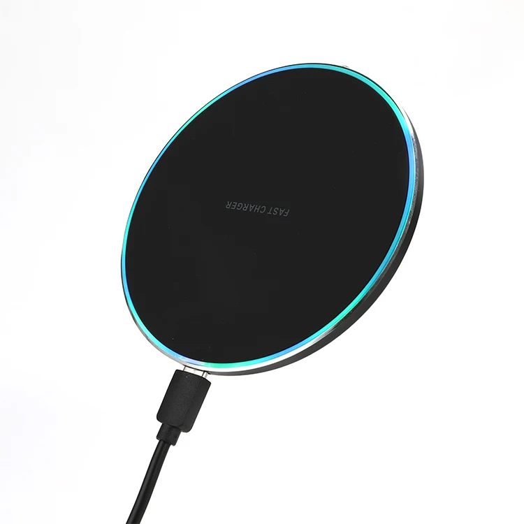 Smartphone Universal 15W 10W CE FCC ROHS Advanced Certification Led Light Fast Charging Wireless Charger Pad