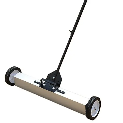 Heavy Duty Magnetic Floor Sweeper with Wheels to Pick Up Nails Stray Ferrous Objects