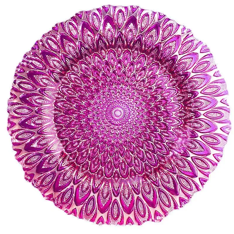 LCK131 Phnom penh glass tableware Gold to receive/dinner/salad glass painted gold plate