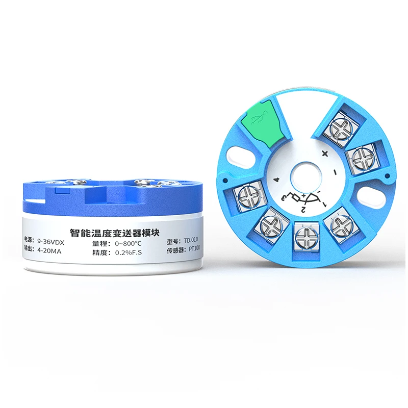 3 wire 4 wire wzp head mount universal input analog thermocouple+RTD 0-10v 4 20ma pt100 temperature transmitter pt 100