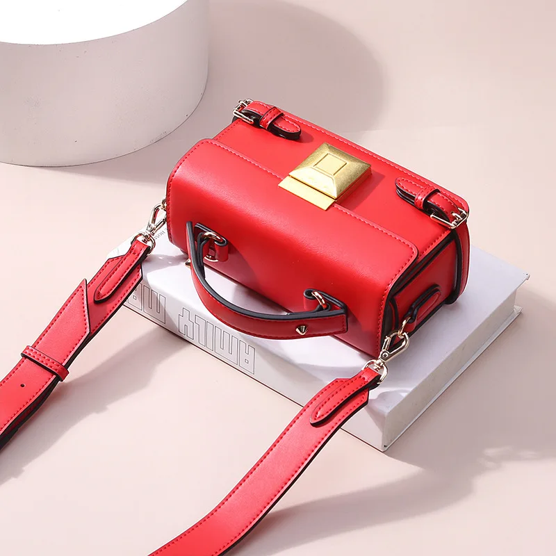 Genuine leather handbags for women luxury square handbag sling wholesales trendy shoulder cross custom small ladies hand bags
