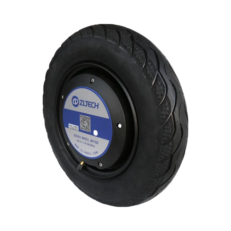 ZLTECH BLDC motor 14inch 48V 800W 150RPM 300kg load IP65 4096-wire encoder gearless electric wheel hub motor for service robot