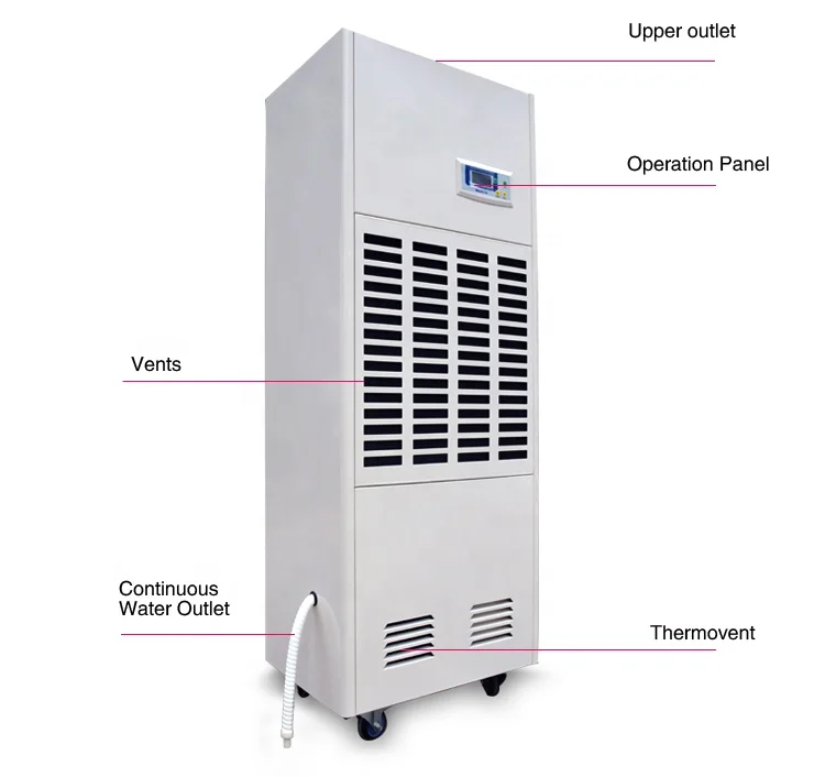 
168L per day High Dehumidifying Capacity Low Noise Industrial Dehumidifier for sale in China 
