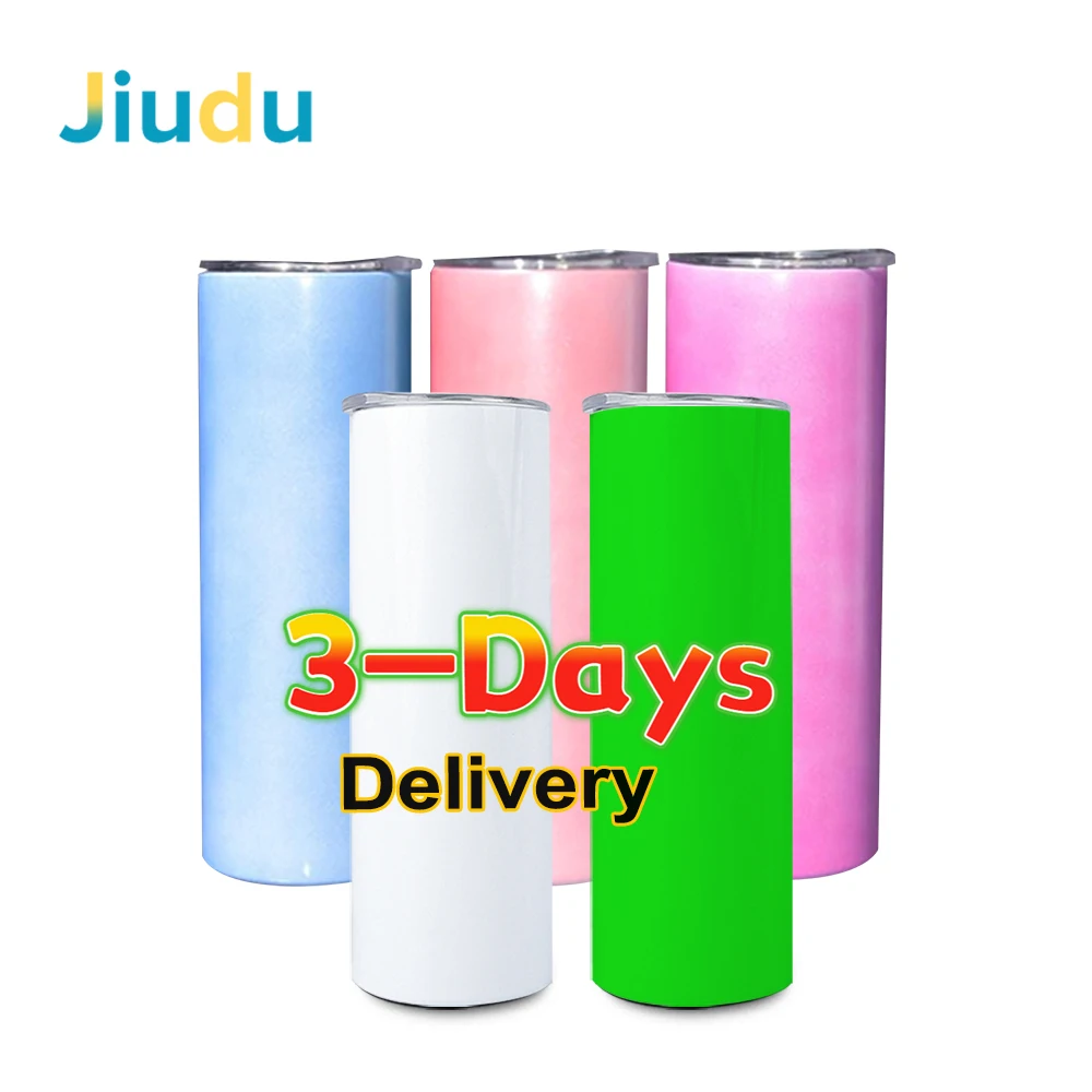 USA Warehouse Stock UV Color Change Glow in the Dark Sublimation Tumbler 20oz Straight Blanks Tumblers