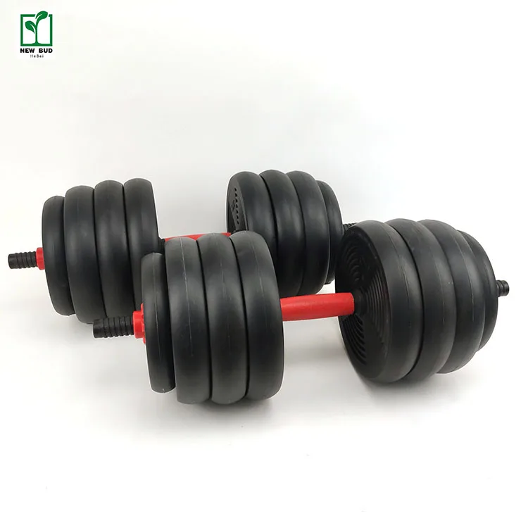 
Wholesale cheap adjustable 40 kg cement dumbbells set 