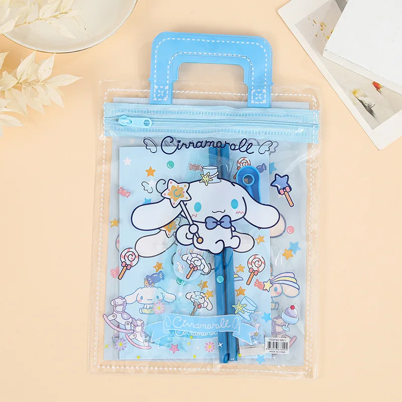 Stationery set elementary school student gift box creative cartoon PVC stationery bag pencil case cartoon stationery set