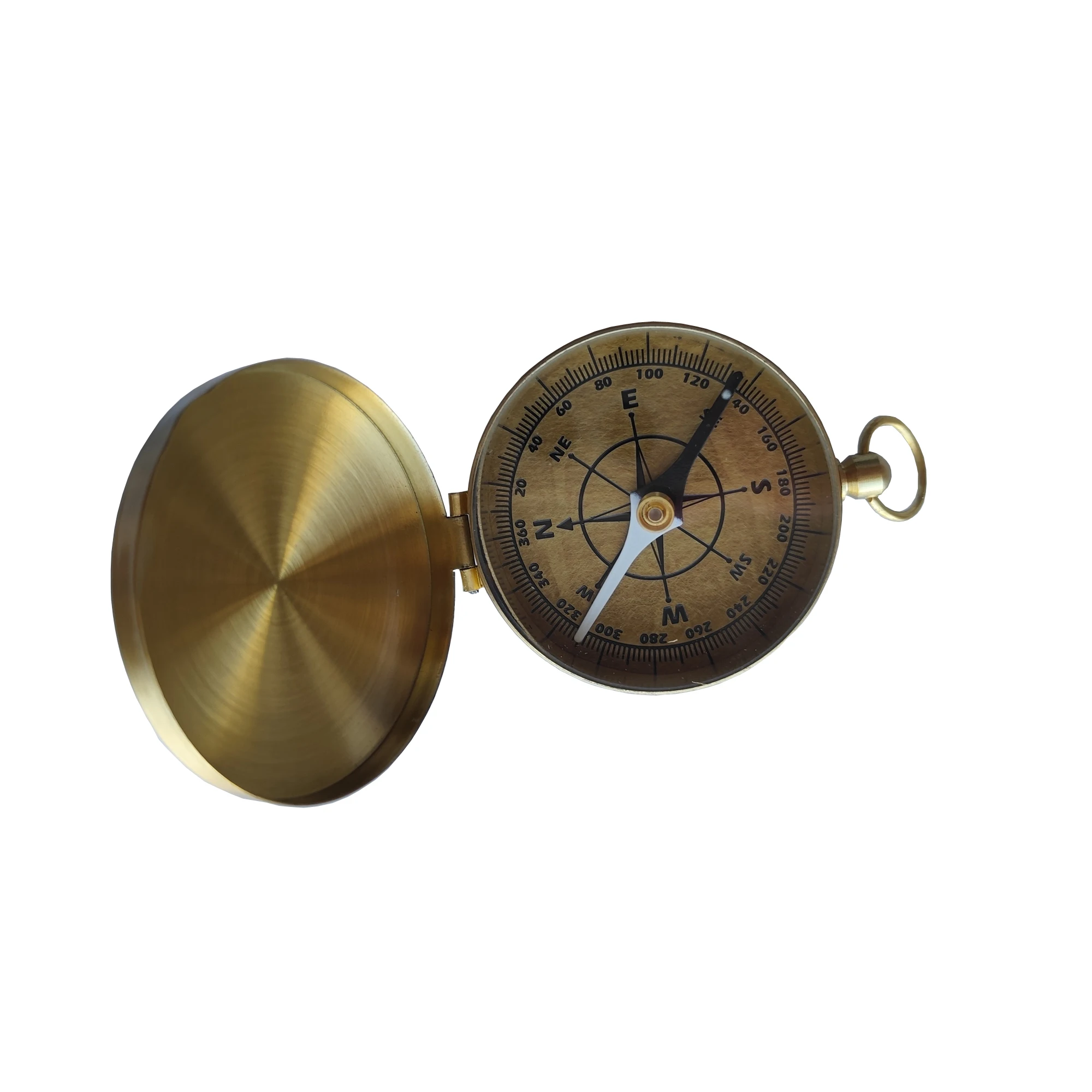 Brass Metal Compass Pocket Watch High Precision Compass Luminous