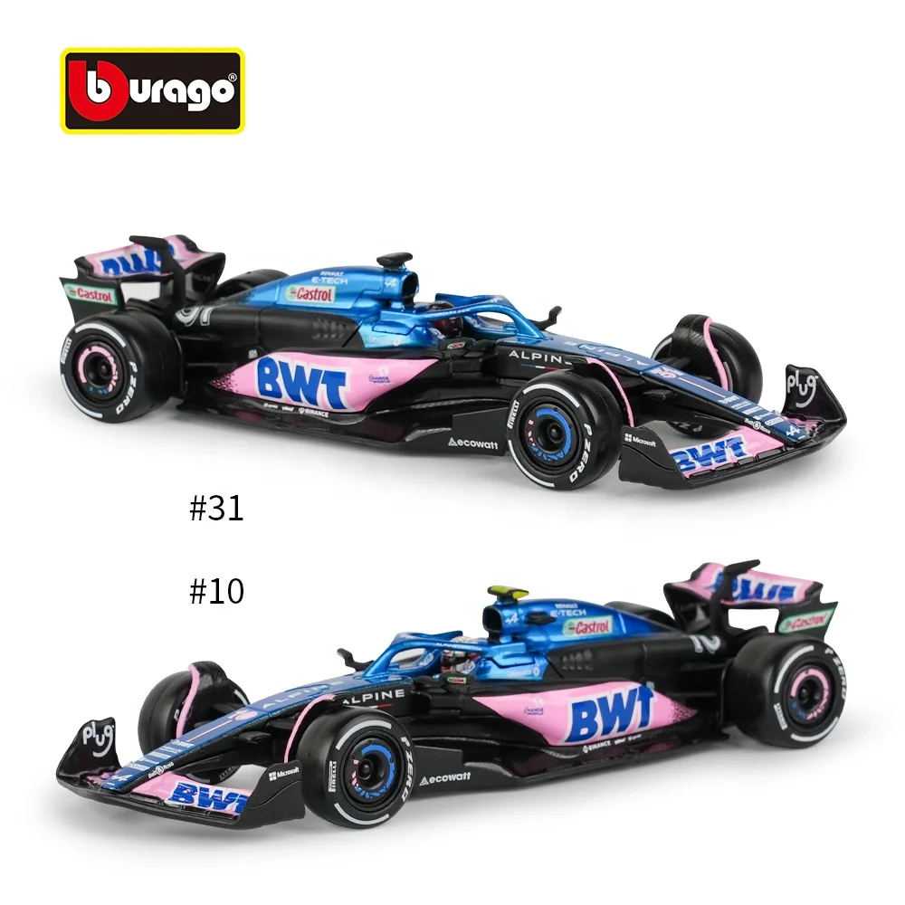 1:43 Bburago для BWT Alpine 2023 F1 Racing A523 mula One литые машины Коллекционная модель автомобиля игрушки акриловая коробка