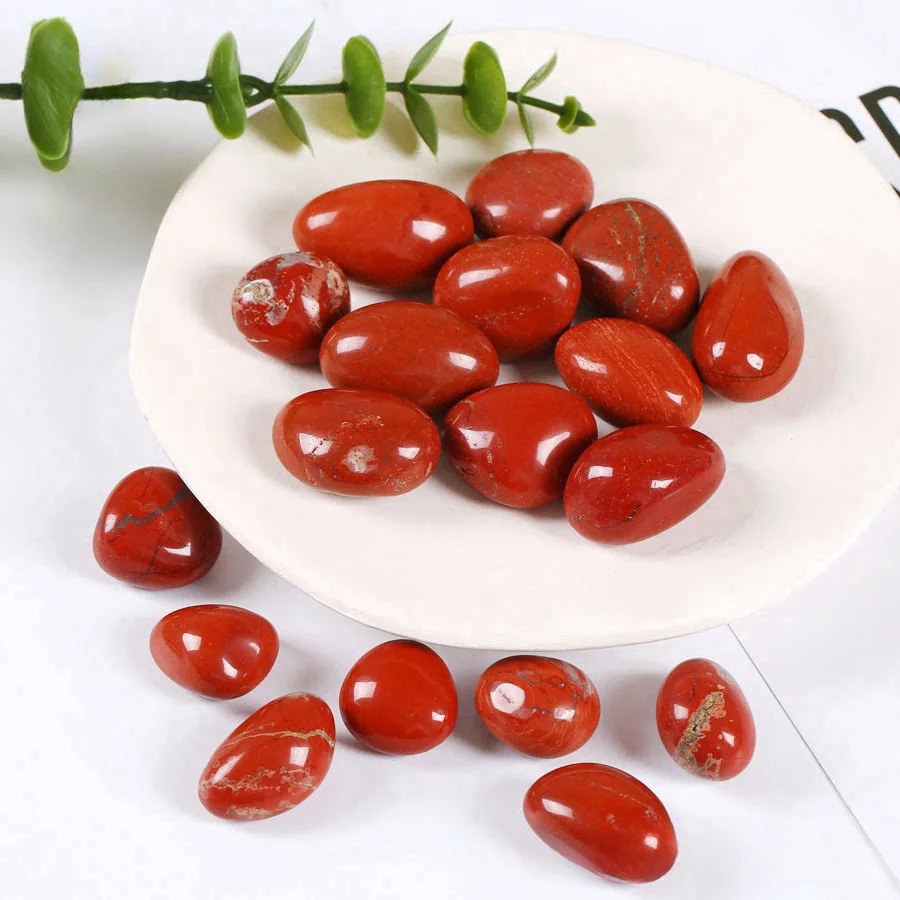 China Factory Wholesale High Quality Natural Red Jasper Tumbled Stone Red Jasper Tumble Stones For Decoration