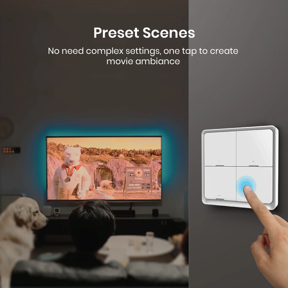 BroadLink Smart 4 gang Light Switch Smart Home Automation Bluetooth Remote Control Scene Switch