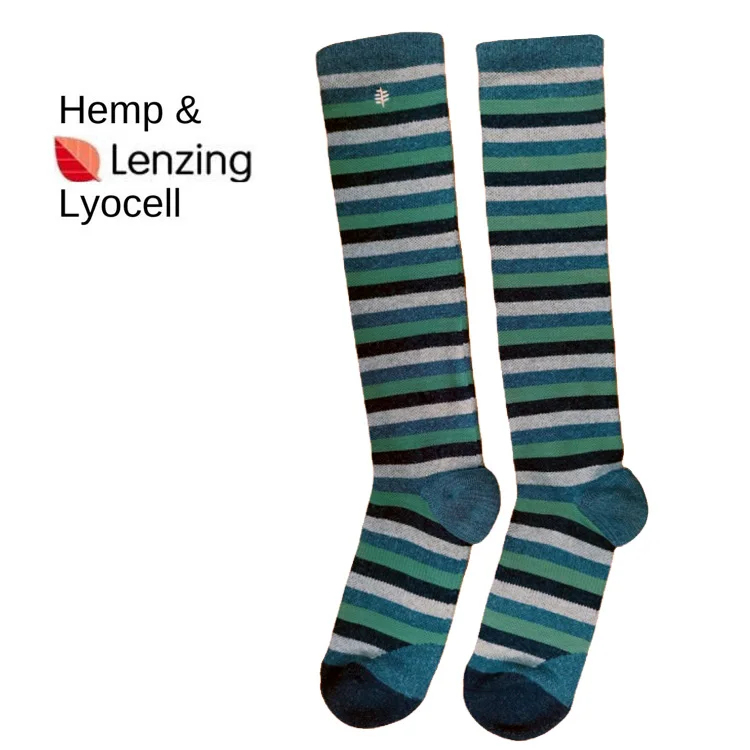 OEM Custom Logo Eco-friendly LENZING Lyocell Fiber Blend with Natural Hemp Sustainablity Socks