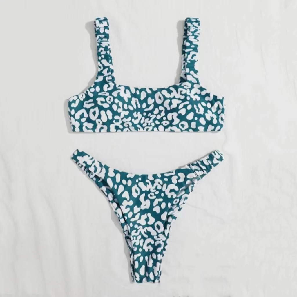 Sexy Micro Bikini 2022 Women Orange Leopard Push Up Padded Thong Swimsuit Female Cut Out Bathing Suit Swimwear