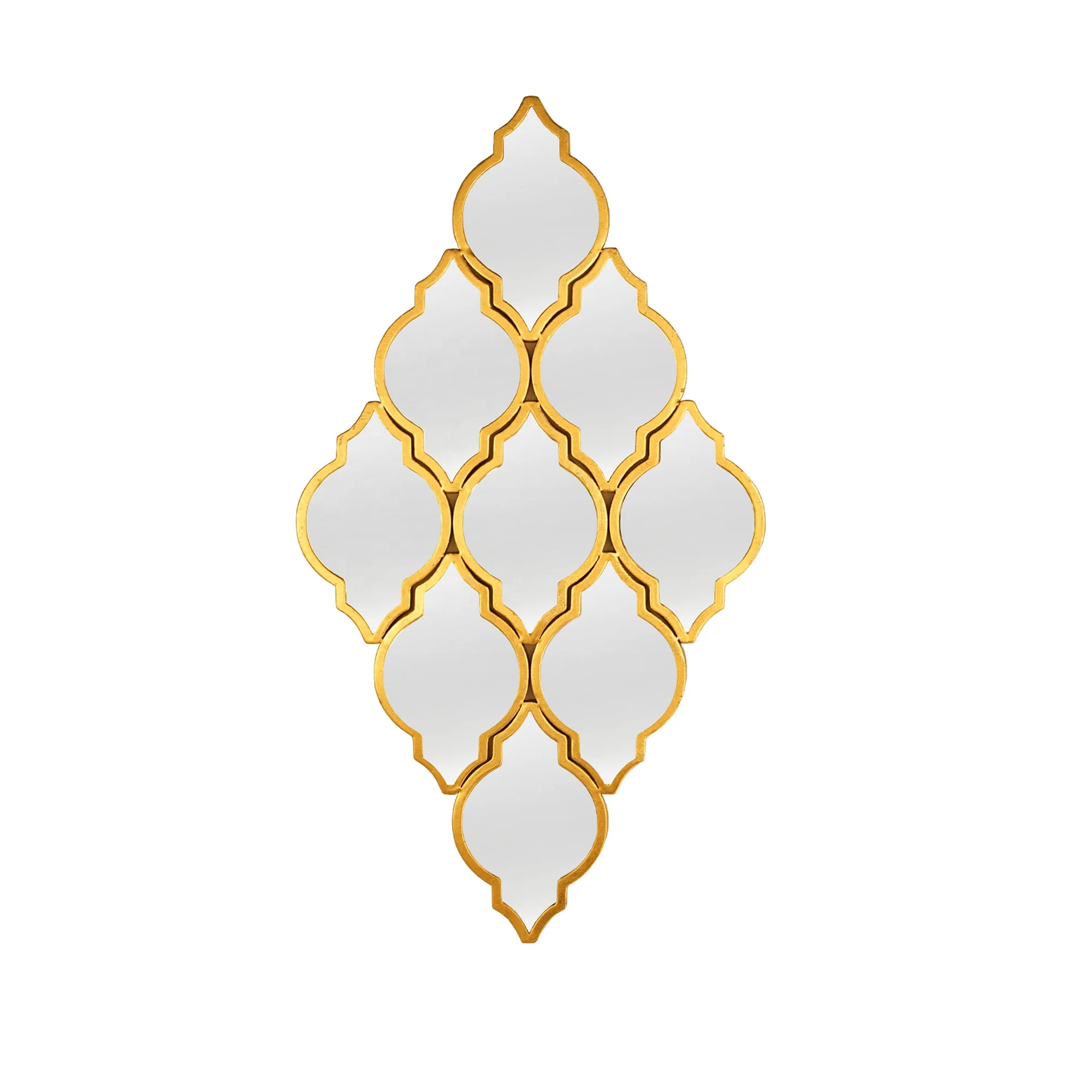 New Style Mirrord Decor Wall Special-Shaped Mirror Iron Frame Gold Luxury Contemporary Customization Wall Mirror