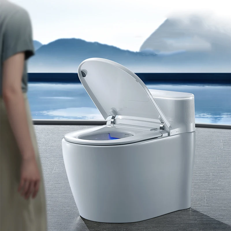 Керамический датчик воды автоматический смывной унитаз для ванной комнаты интеллектуальный цельный Электрический биде умный туалет