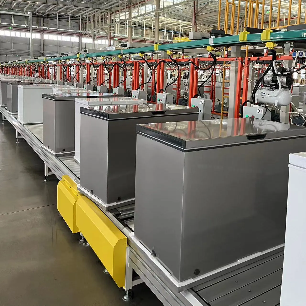 Refrigerator&Freezer Switchable Latin America Hot Sales Chest Freezer with Gray/Sliver Color