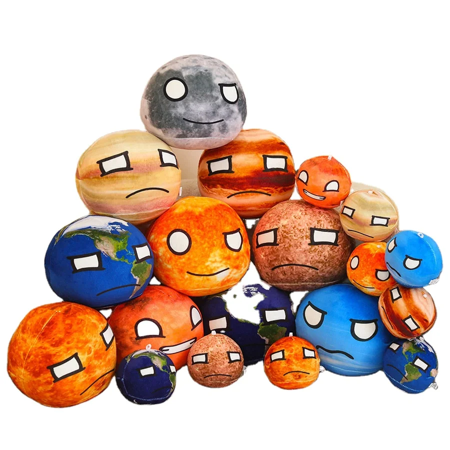 Plush toys simulate Planet Earth Moon Sun Mars Fun Decompression Creative decompression toys Pinch squeeze toys