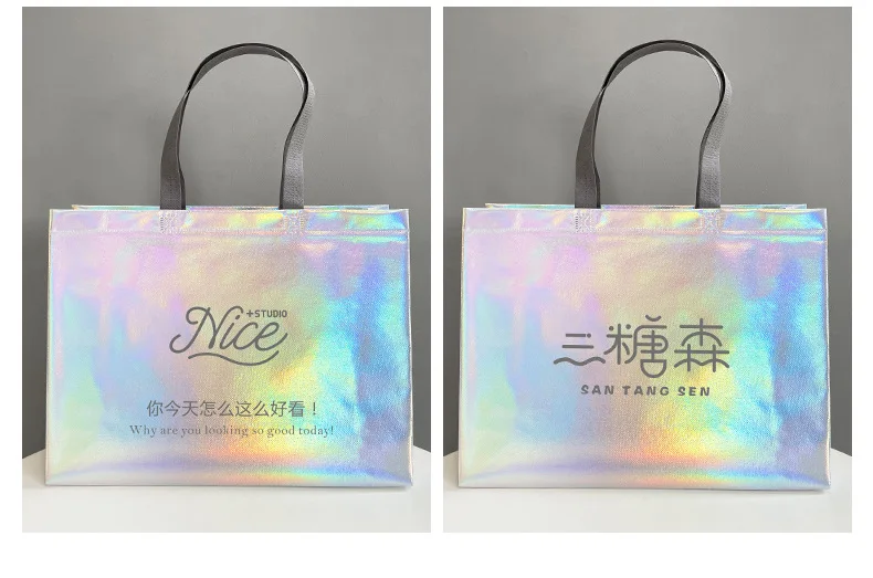Wholesale Price Custom Printed Recycle Reusable 90g Laminated Non Woven Tote Shopping Bags Non Woven Packaging Bag