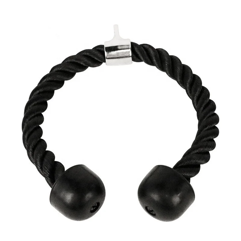 SP Fitness Training Exercise Push Pull Cord Nylon Biceps Rope For Gym Gym Accessories Heavy Capacity Black Training Trice