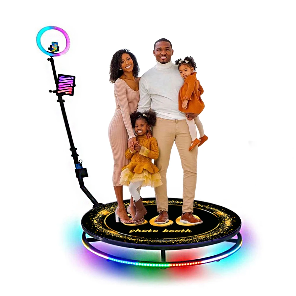 New Automatic Portable Ipad Video Camera 360 Photo Booth Software For Wedding Party 360 Photobooth No Noise Slow Motion Rotating