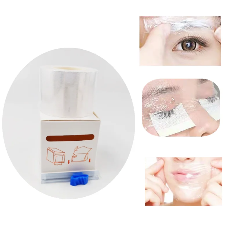 Free Sample upgrade big roll eyebrow cover tattoo plastic  wrap with cutting blade  microblading supplies