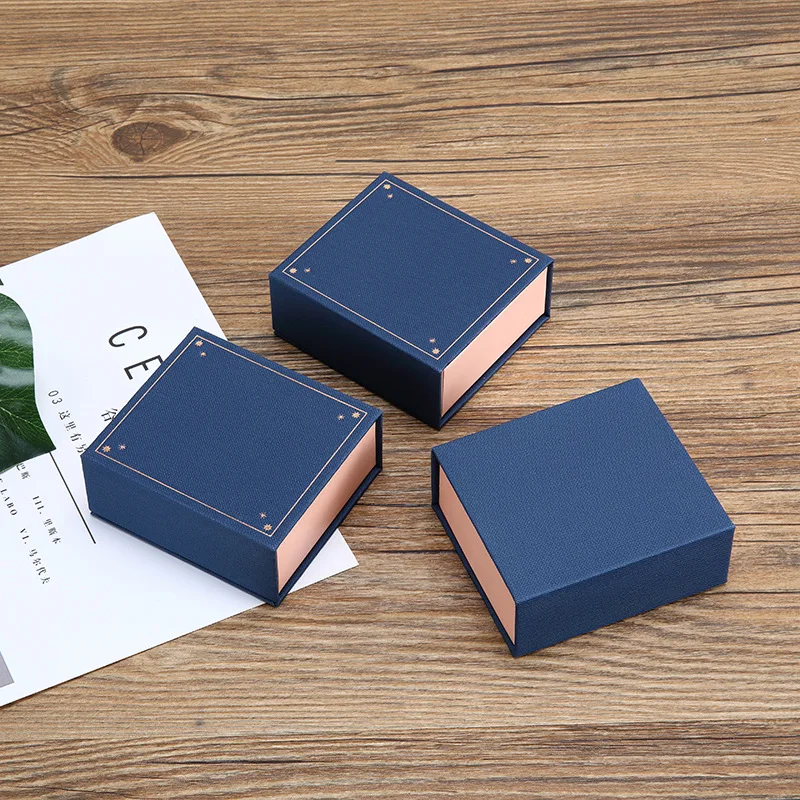 Jinsky High Quality Spot Korean version magnet clamshell box necklace earrings ring jewelry box pendant net red book magnet box