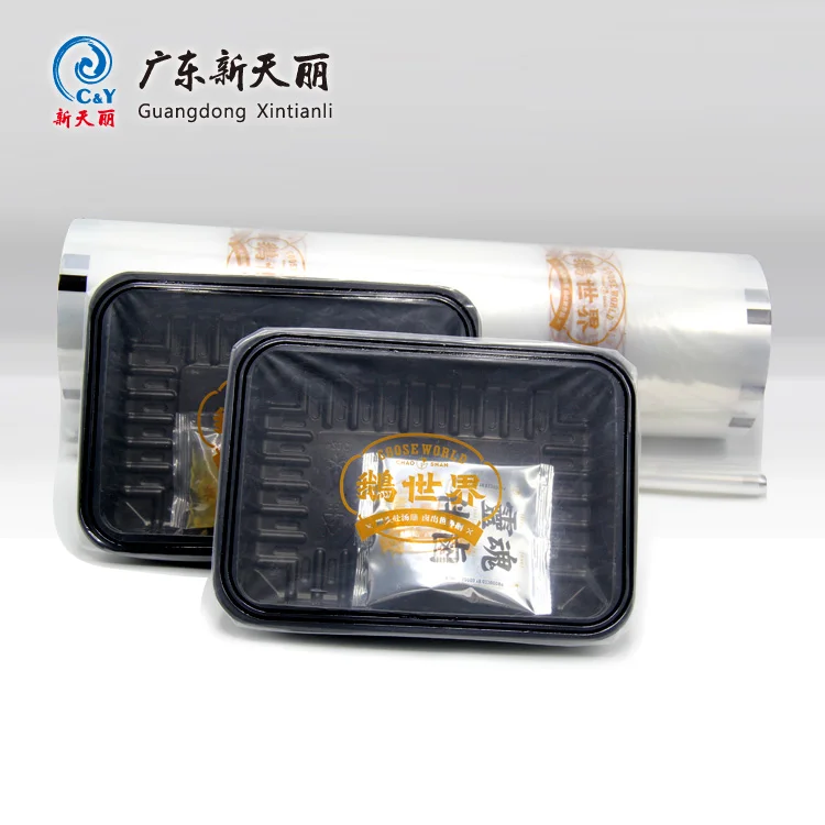 custom printed tray hot sealing film easy peel meat fruit forzen food lids film roll