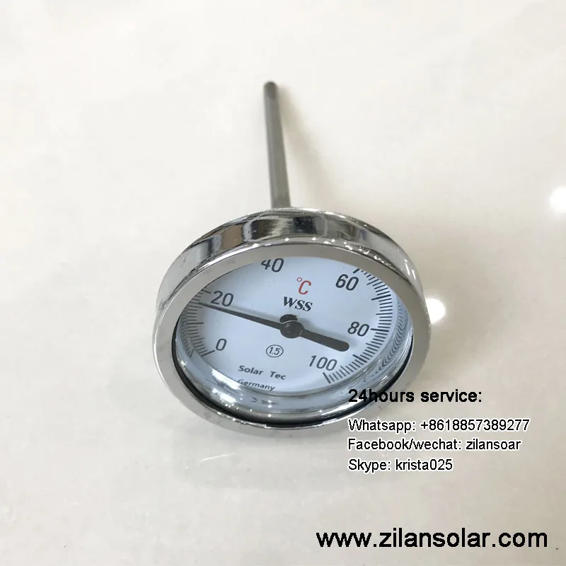 Solar boiler thermometer