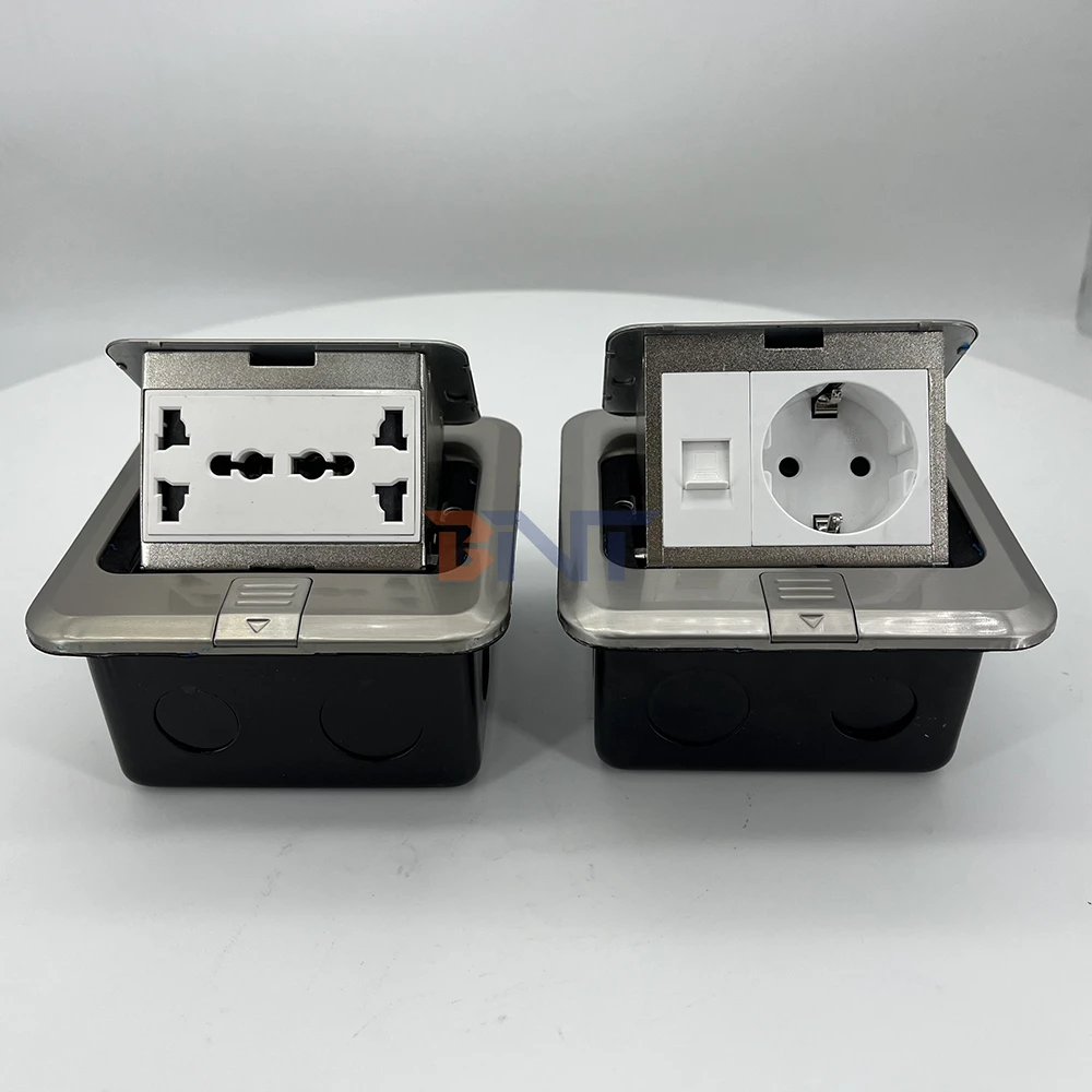 Hidden Soft Pop Up Raised Electrical Socket Outlet standard pop up floor mounted floor socket box