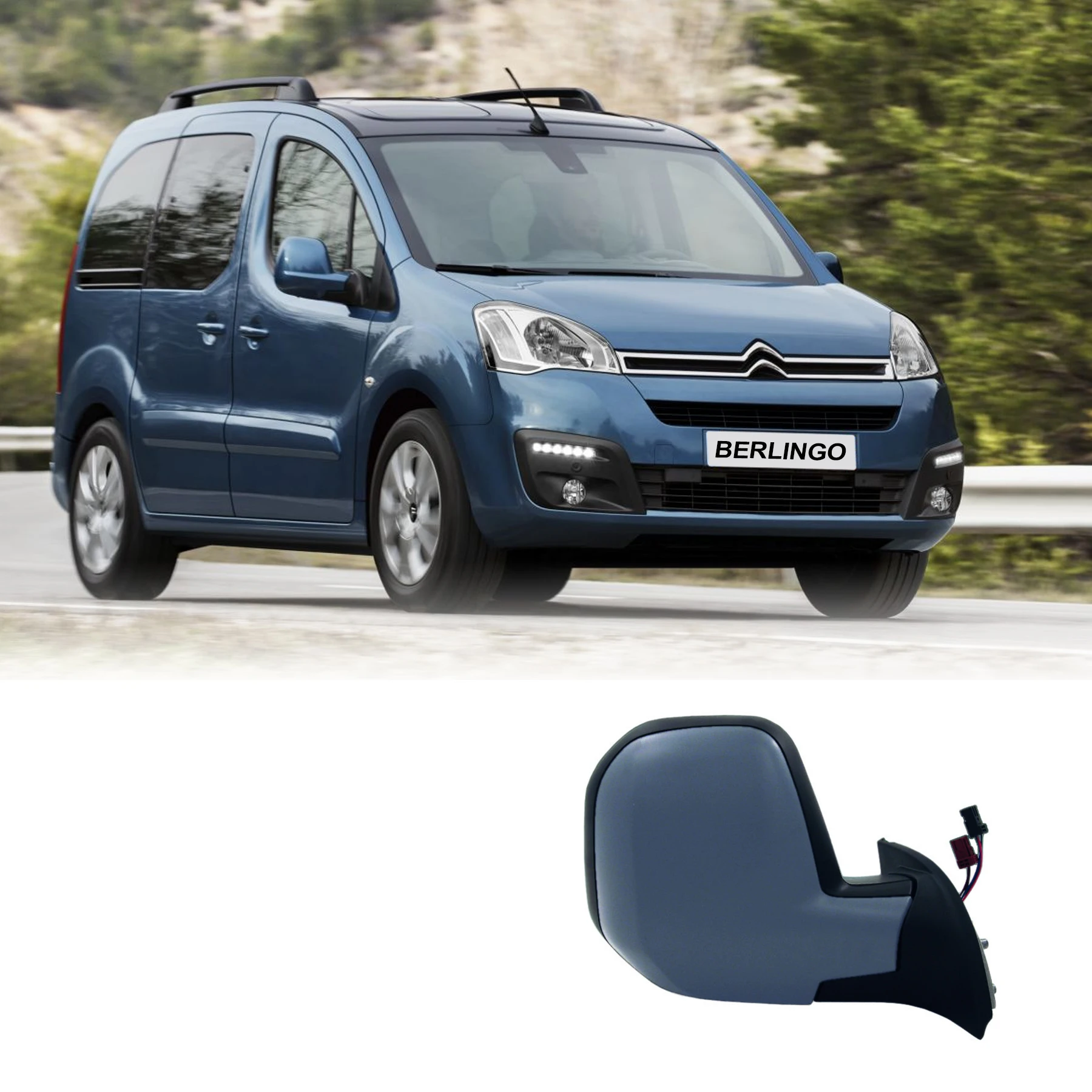 Custom Finish Replacement Door Wing Side Mirror for Car Mirror for CITROEN BERLINGO 2008-2012