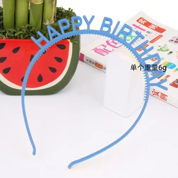 New style wedding party decoration wearing plastic headband happy birthday letter headband