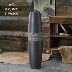 ribbed ceramic clay vase tall wedding vases porcelain chinese  vases   for centerpieces home accessories
