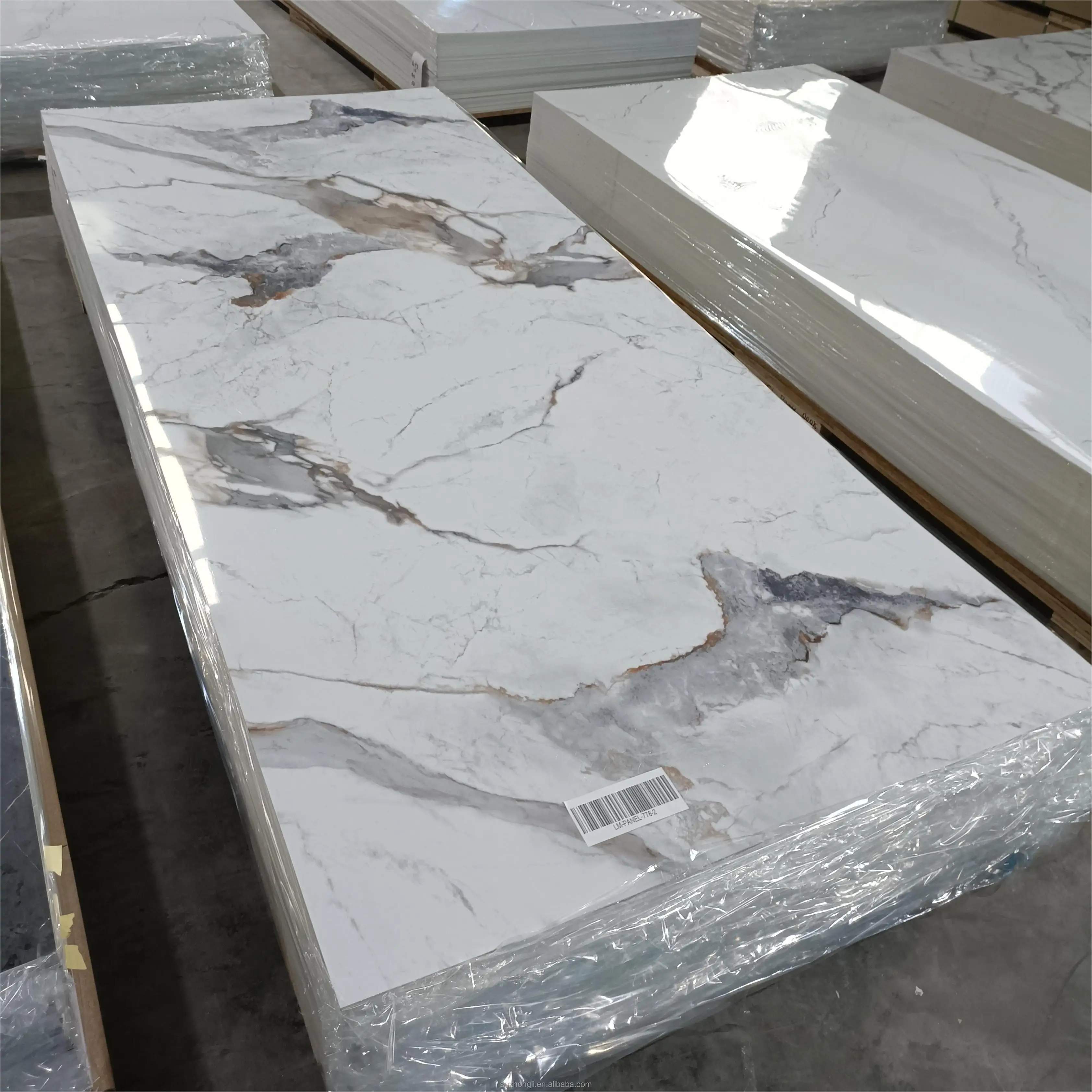 shandong Entertainment Household texture background uv pvc sheet flexible headboard modern pvc boards uv spc marble wall panels