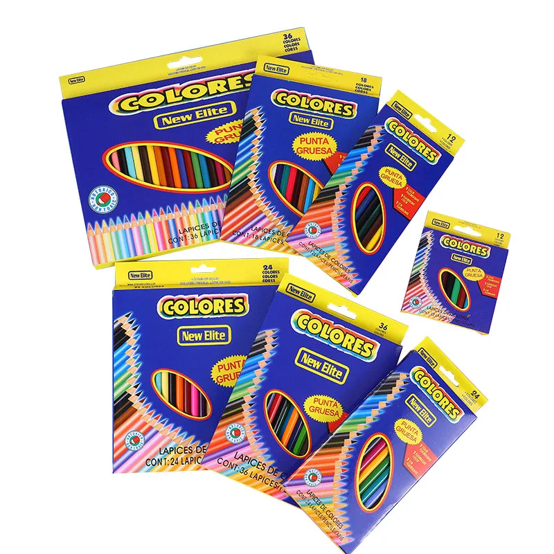 High Quality Wooden Colored Pencils Many Colors Standard Colorful Pencil Set