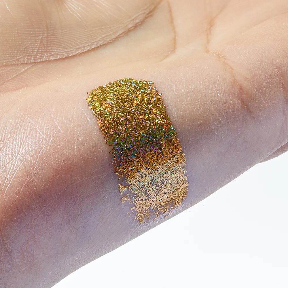 Aurora Gold Chameleon Pink Flakes Makeup Rainbow Holographic Chrome Shimmering Pigment Glitter Powder For  Nail Art