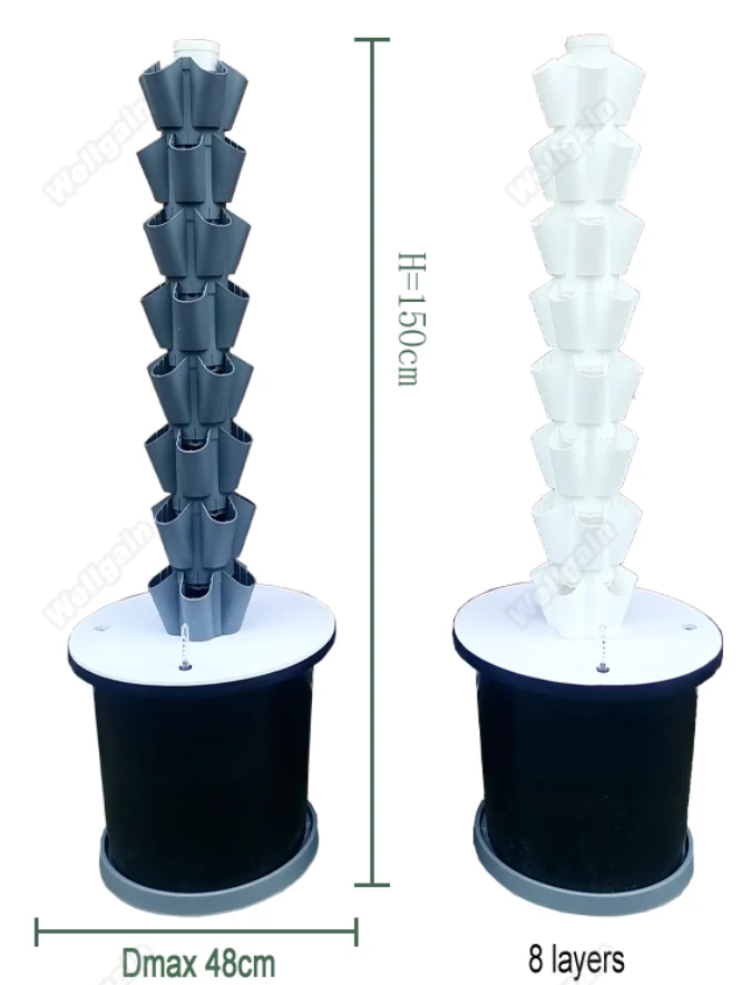 Led Light Vertical Tower For Greenhouse Indoor Hydroponic Tower Garden Hydroponic Growing System Vertical