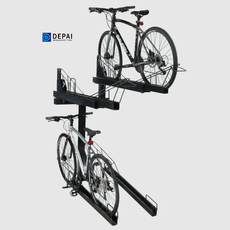 Best popular shopping mall convenient two tier metal powder coated bike rack
