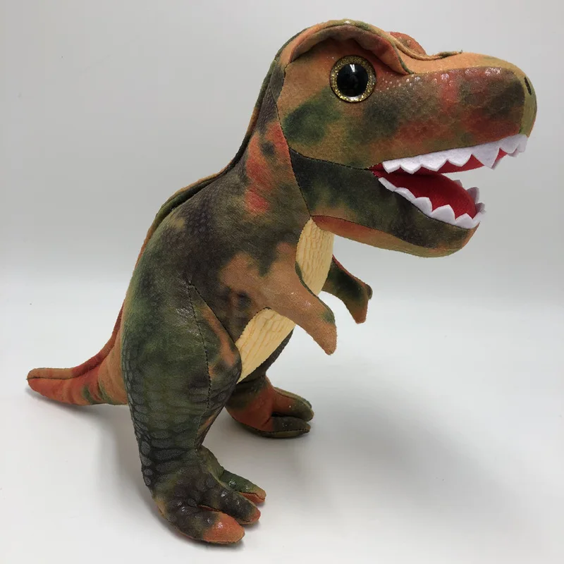New 30CM simulation camouflage Tyrannosaurus Rex plush doll Bared teeth cute plush toy doll machine Jurassic