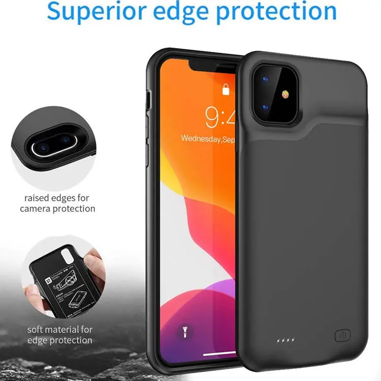  6000 мА/ч уникальные Силиконовые 11 Чехол-аккумулятор power bank ЖК-монитор