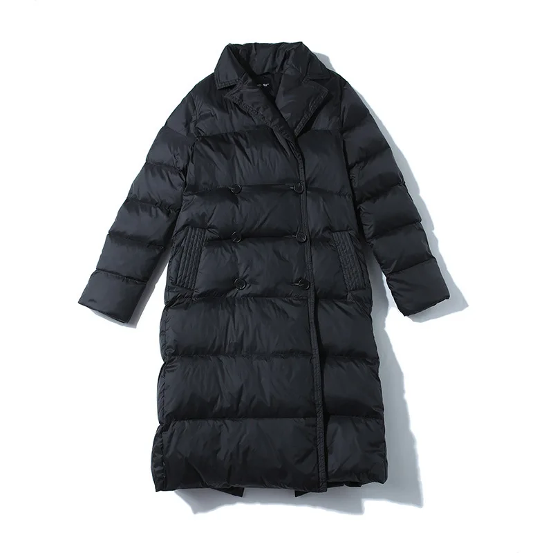 Oem Real Luxury Parka Mujer Duck Down Jacket Fur Long Coat Women Winter Windbreak