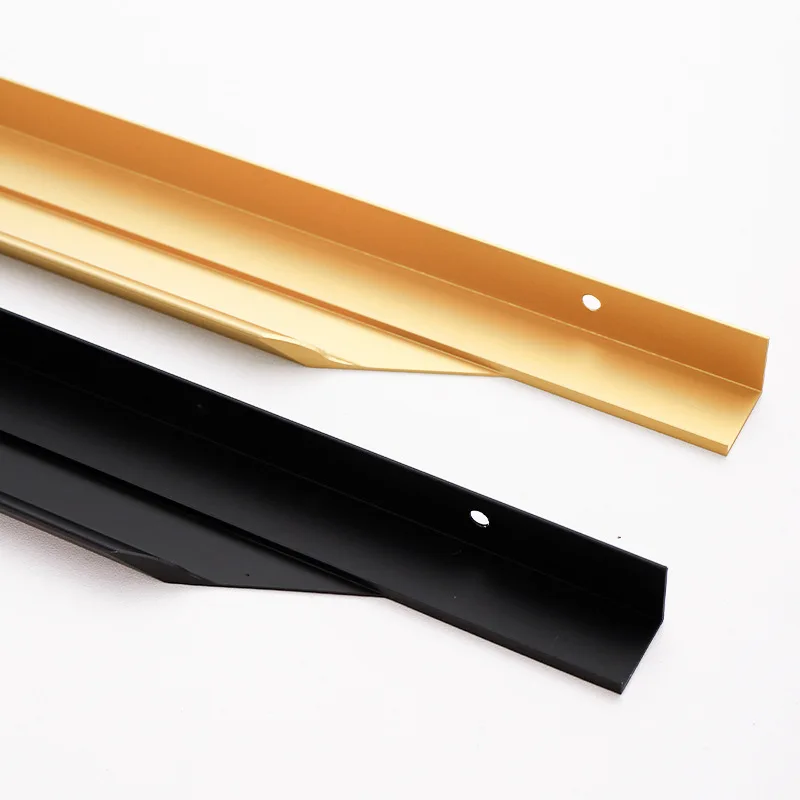 Cheap profile china wholesale cabinet handle golden furniture aluminum alloy simple hardware for wardrobe pulls bedroom