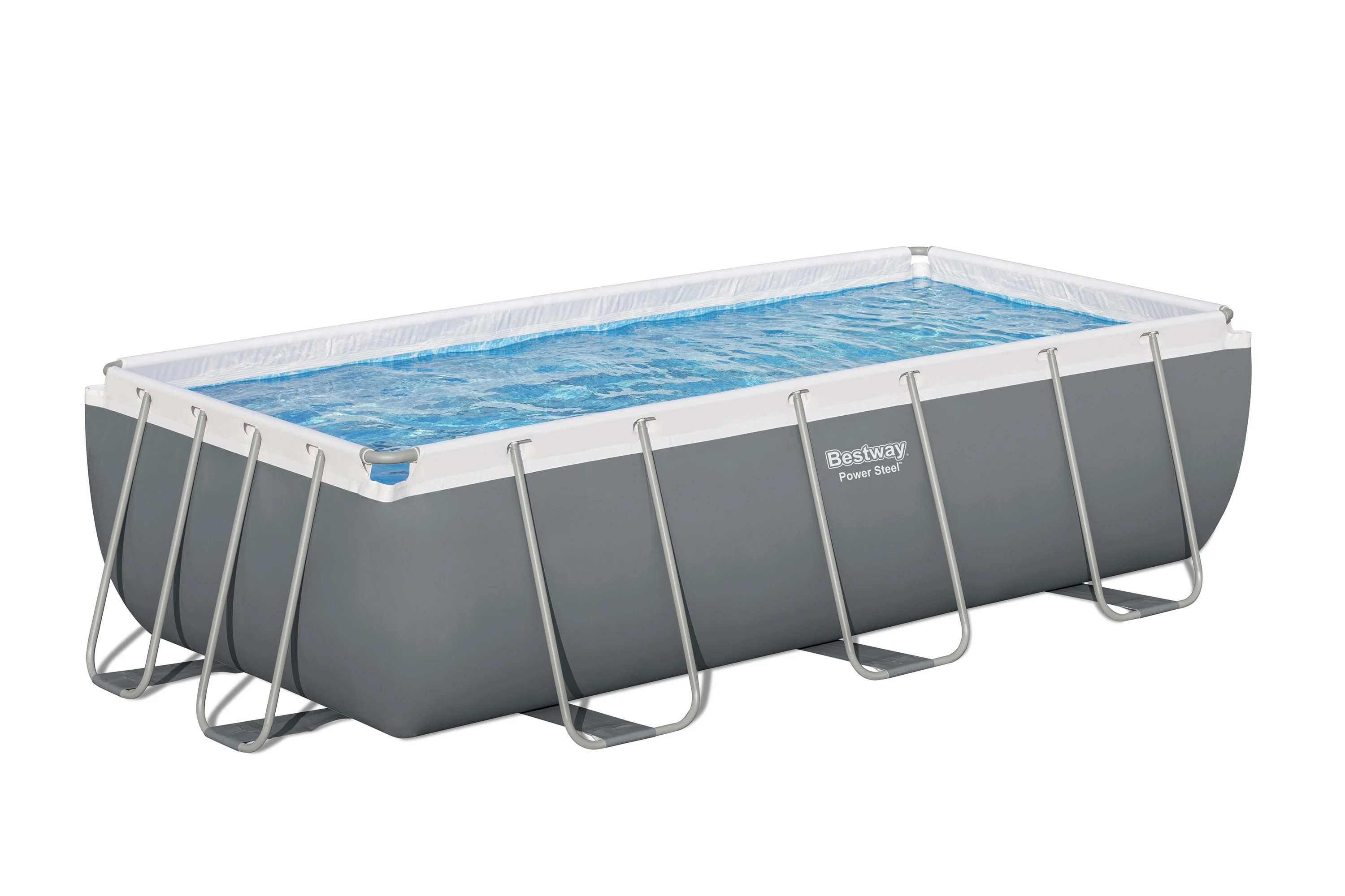 Bestway 56442 Inflatable Rectangular Metal Frame Swimming Pool 4.04m X 2.01m X 1.00m
