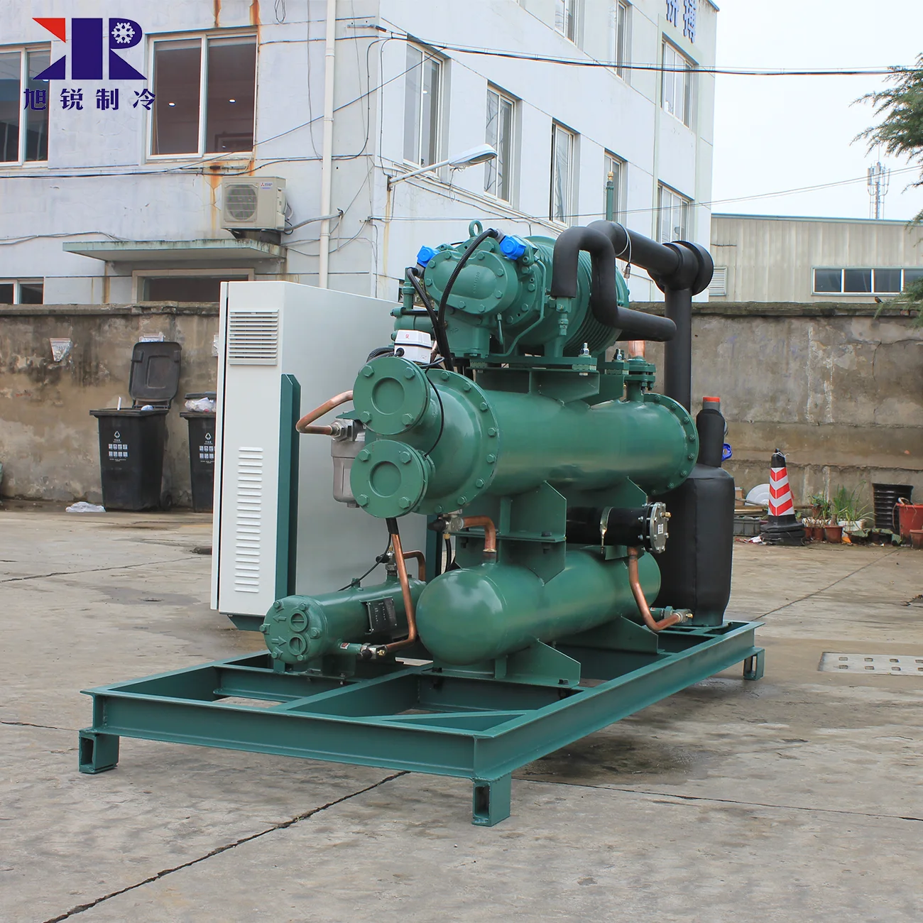 Air cooled Water cooled low temperature HSN7471-75 screw condensing racks for cold room blast freezer tunnel