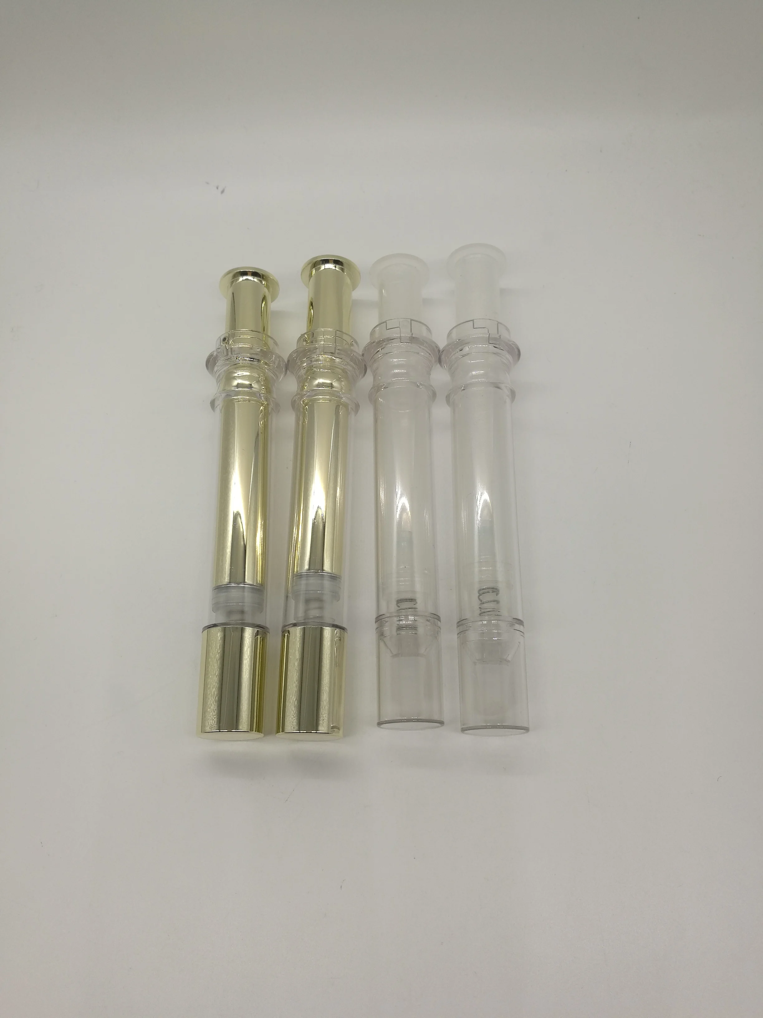 10ml 15ml Cosmetic Syringe Shaped Airless Bottle For Eye Cream Injection Bottle airless syringe tube