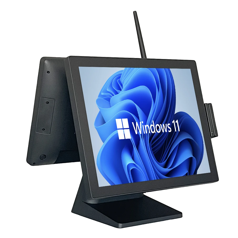 17/15 6/15 inch Desktop Cash Register All In 1 POS System Machine With Scanner/Printer/Drawer For Retail/Restaurant/Supermarket